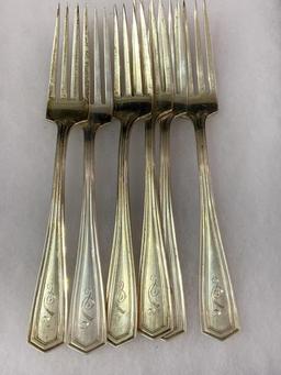 Matched Set of Sterling Silver Flatware-