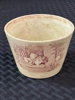 Very Old Nursery Rhyme Child's Pottery Bowl