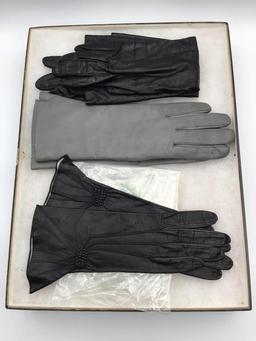 Group w/ 3 Pair of Ladies Leather Gloves