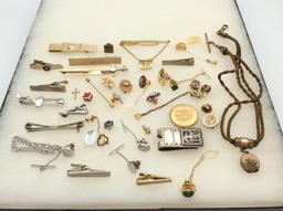 Collection of Men's Jewelry Including Several