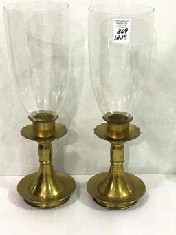 Lot of 5 Including 3-Decorative Brass Candle