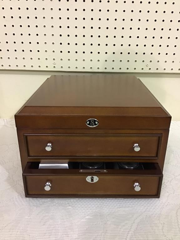 Sm. Wood Display Cabinet w/ Key  for American