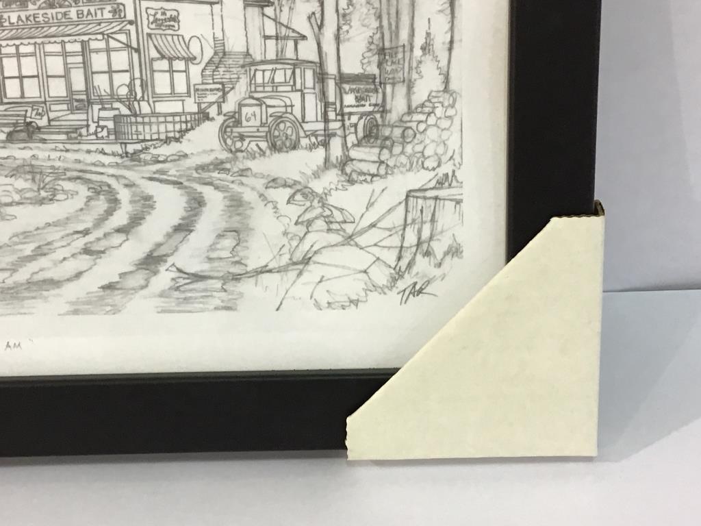 Lot of 2 Framed Terry Redlin Sketches-