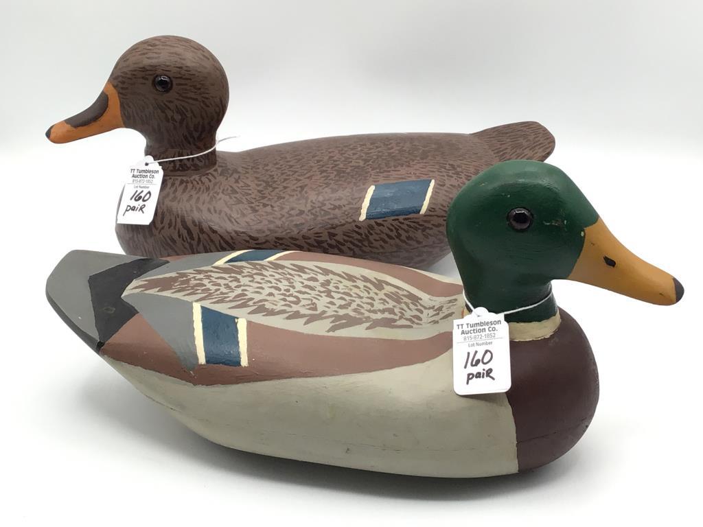 Pair of Decoys Bottom Marked Dunn