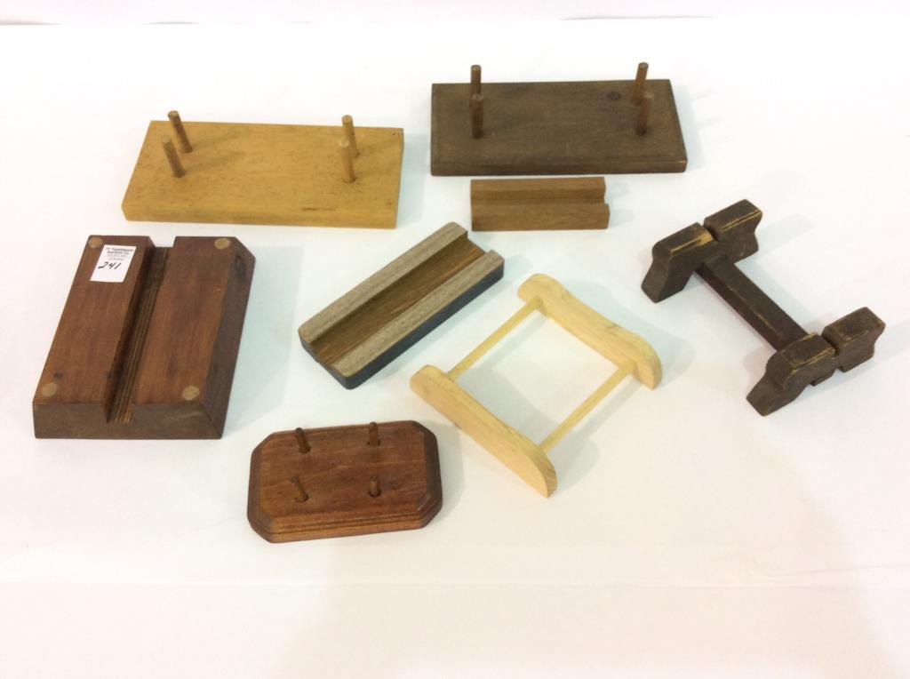 Group of Various Wood Decoy Stands