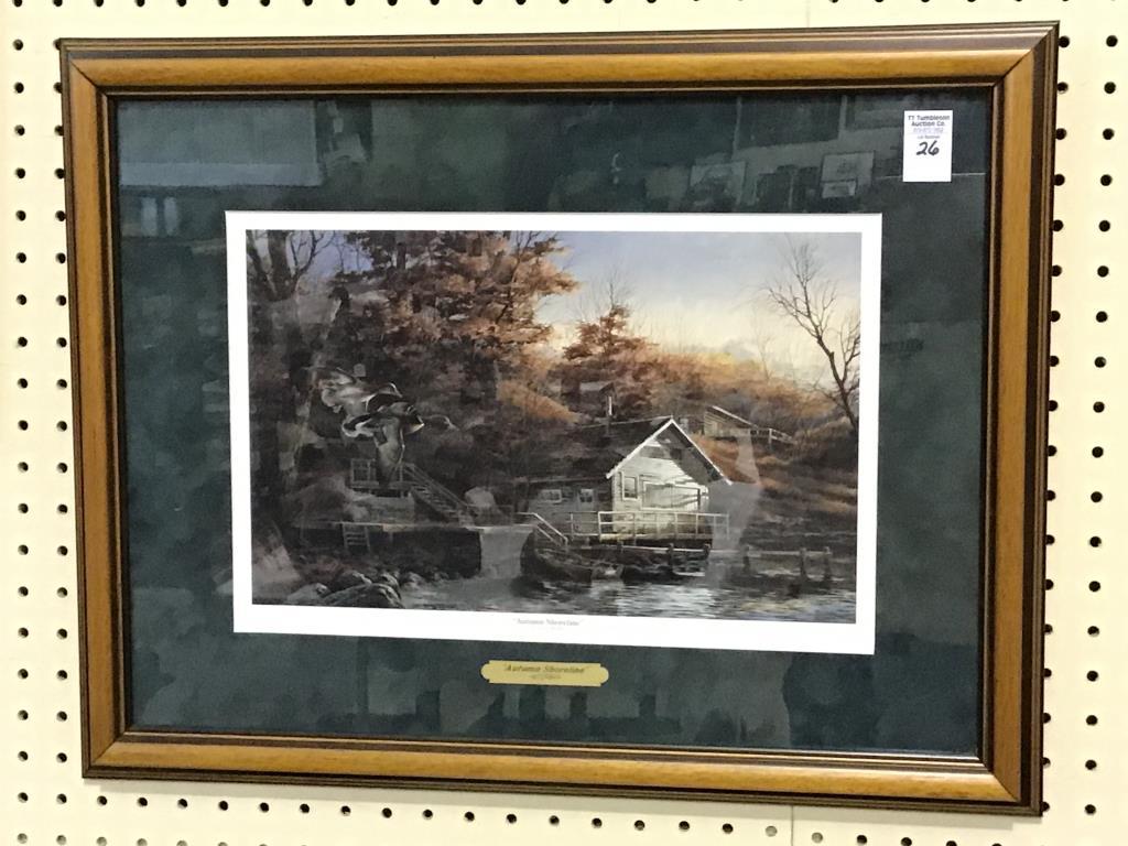 Framed-Signed Print "Autumn Shoreline"