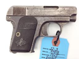 Colt Pocket 25 Auto Semi-Auto Pistol