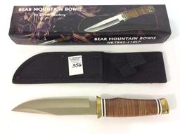 Bear Mountain Bowie Knife in Sheath by