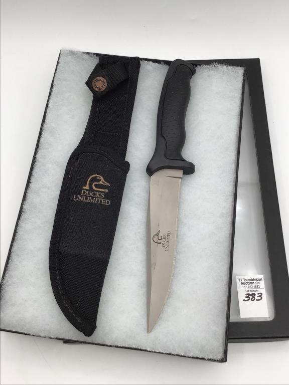 Lg. Ducks Unlimited Knife w/ Sheath