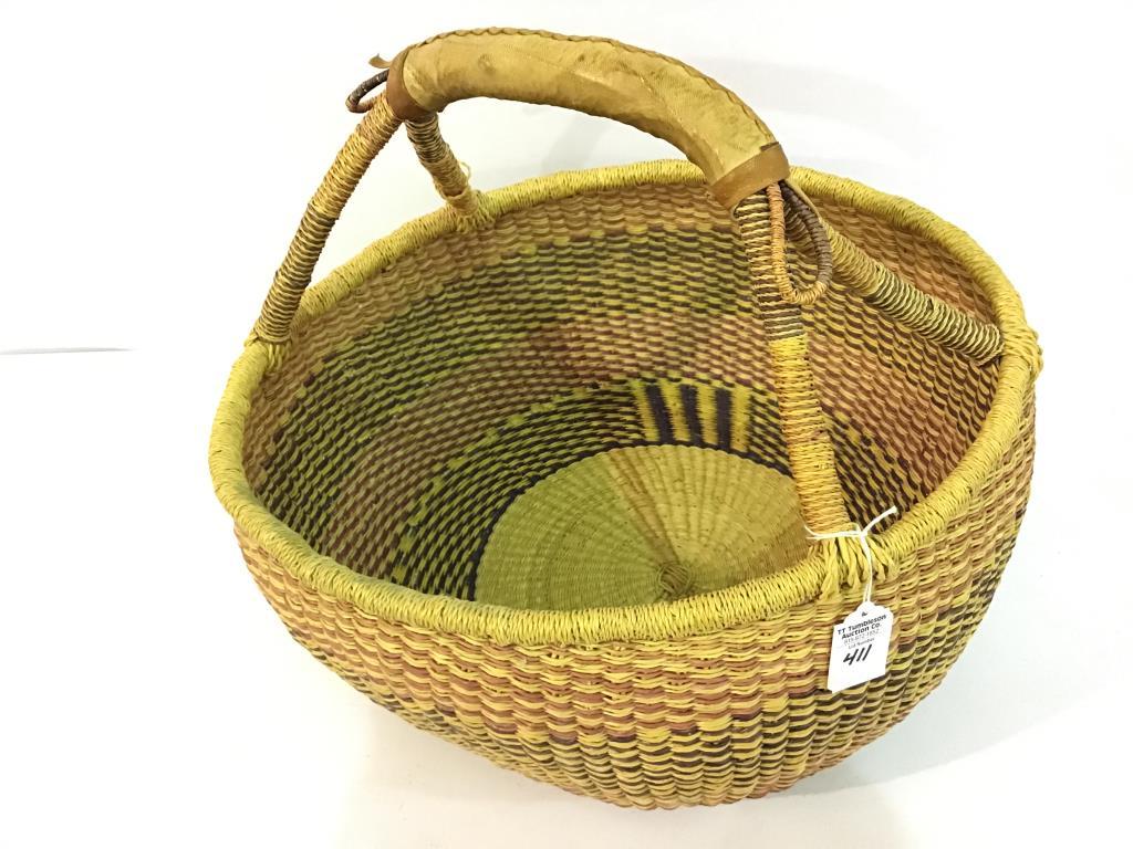 Lg. Vintage Woven Basket (Approx. 15 Inches
