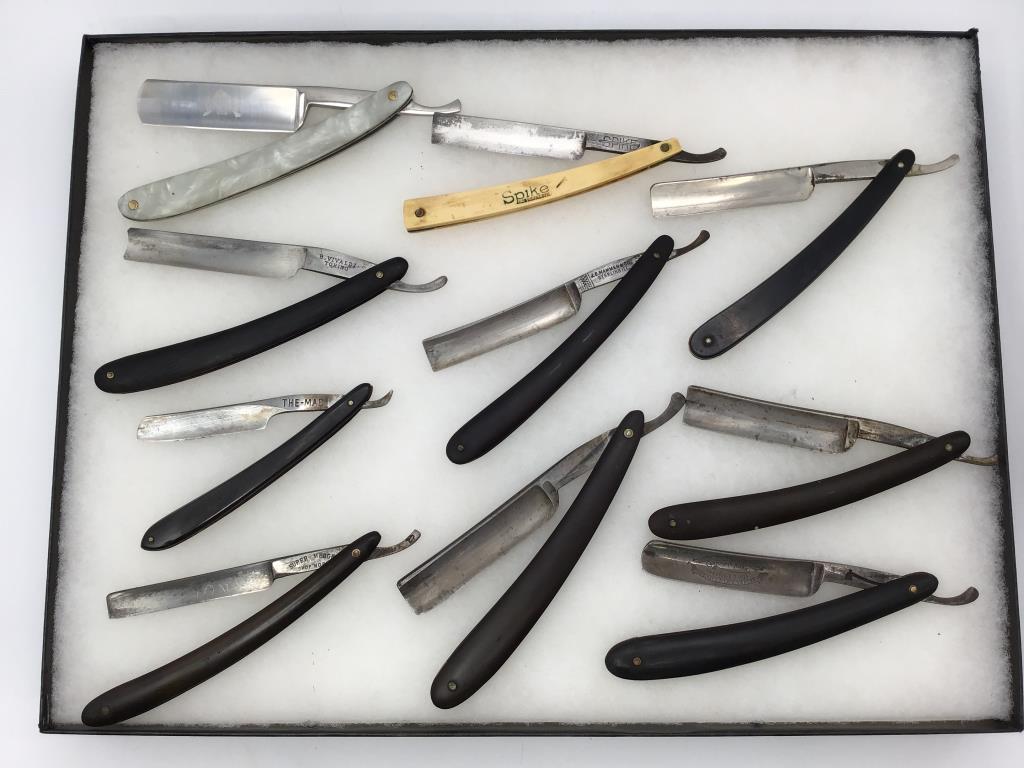 Collection of 10 Straight Razors Including