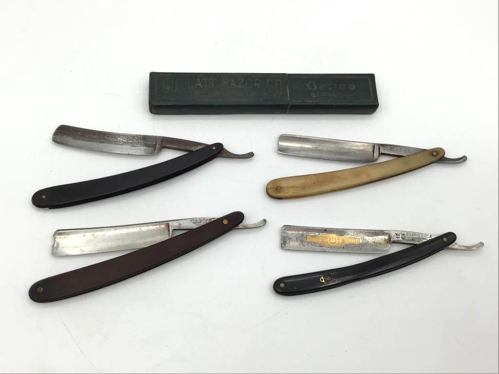 Collection of 10 Straight Razors Including