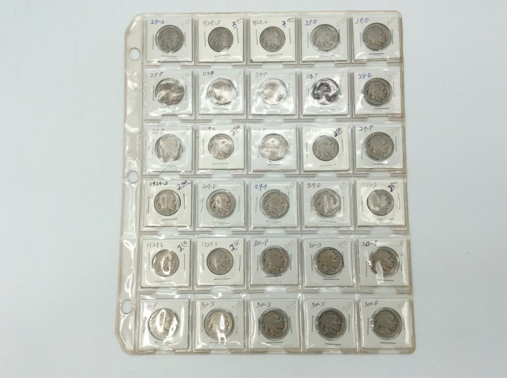 Collection of 60 Buffalo Nickels