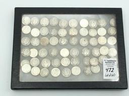 Collection of 60 Various Roosevelt Dimes