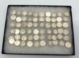 Collection of 60 Various Roosevelt Dimes