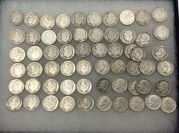 Collection of 60 Various Roosevelt Dimes