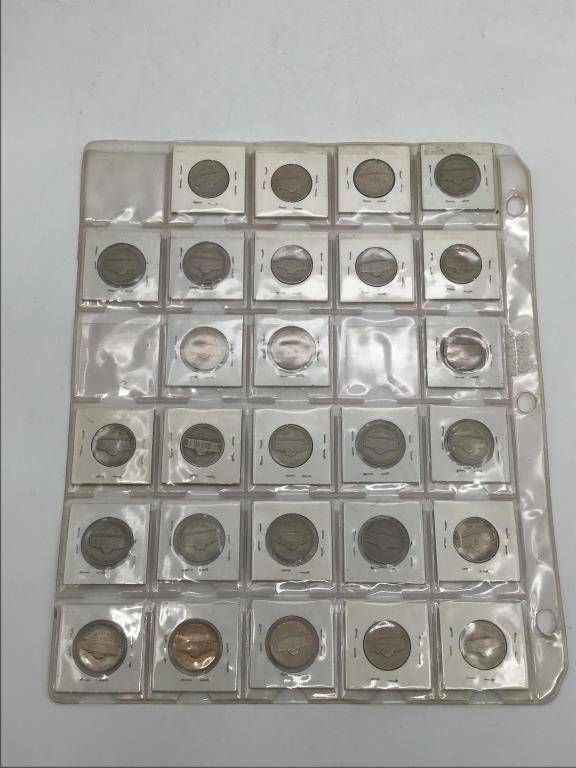 Group of Coins Including 27-Jefferson Nickels,