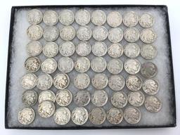 Group of 55 Various Buffalo Nickels