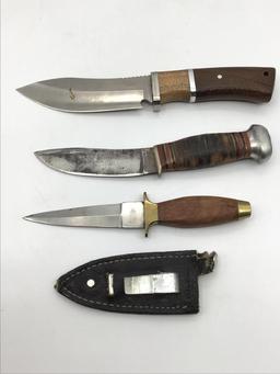 Lot of 6 Mostly Fixed Blade Knives Including