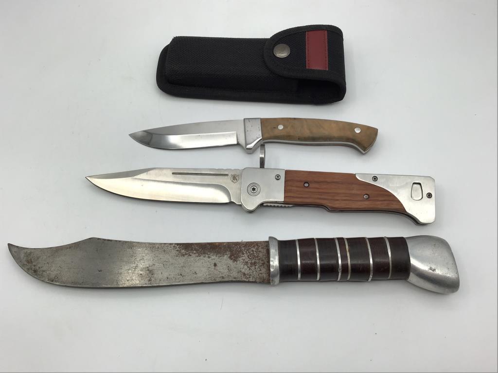 Lot of 6 Mostly Fixed Blade Knives Including