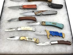 Lot of 12 Various Folding Knives Including