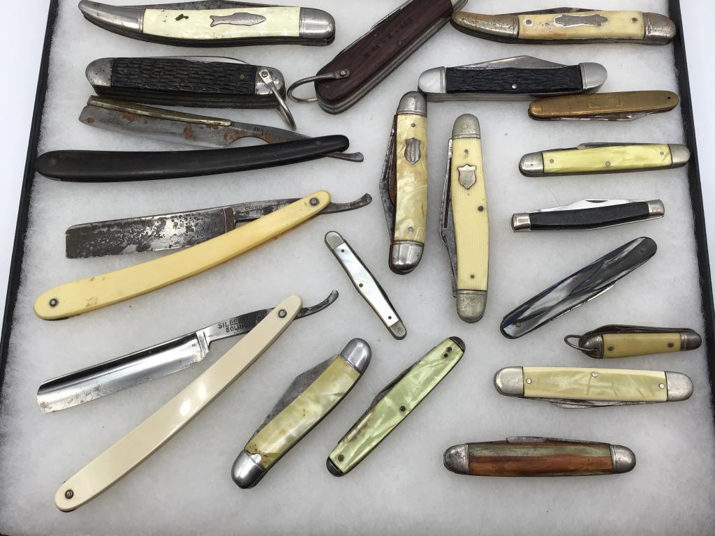 Lg. Lot of Approx. 27 Various Folding Knives