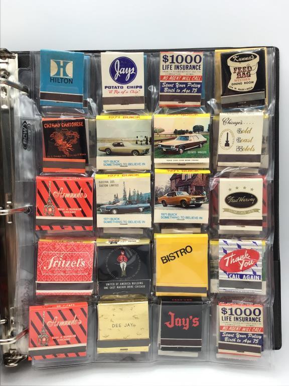 Binder w/ Vintage Full Matchbooks