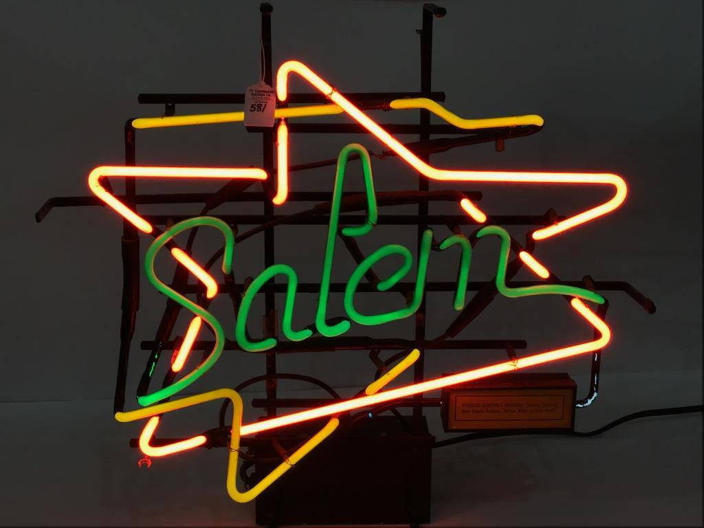 Vintage Flurouscent Salem Cigarette Adv. Light-
