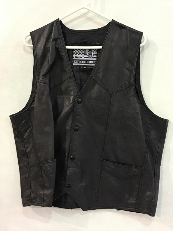 Group of Leather Clothing Including