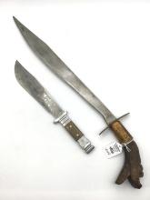 Lot of 2 Including Sword Knife w/ Carved Dragon