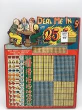 Vintage Punch Board-"Deal Me In"