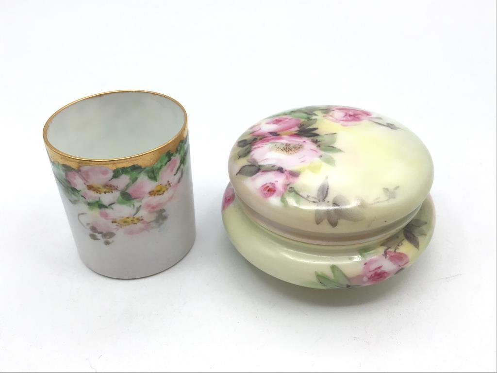 Lg. Set of Similar Pattern Floral Painted Pieces