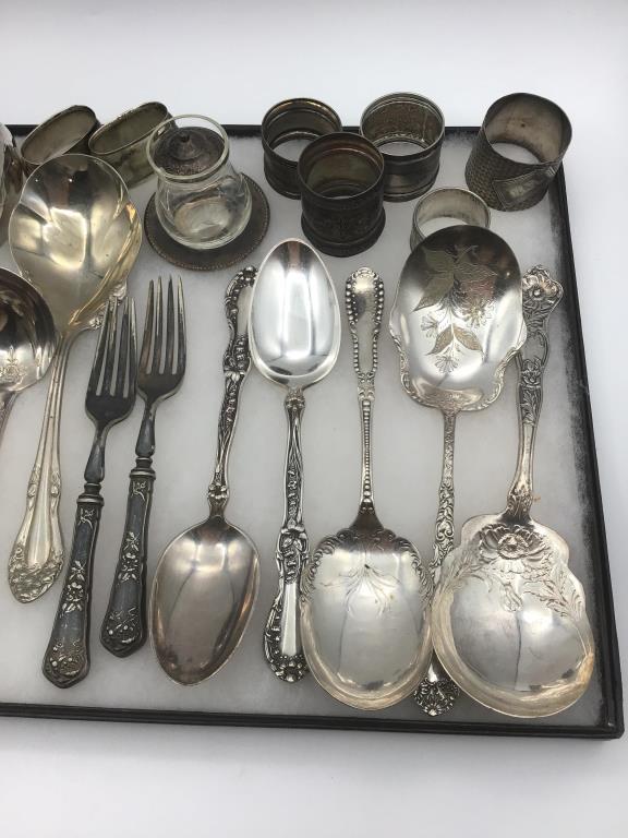 Group of Ornate Silver Plate Flatware Pieces