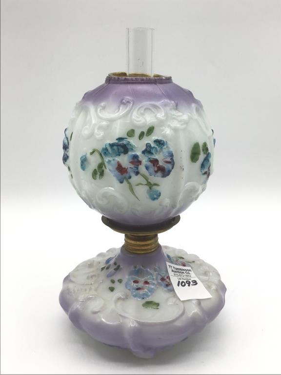 Miniature Floral Decorated Kerosene Lamp