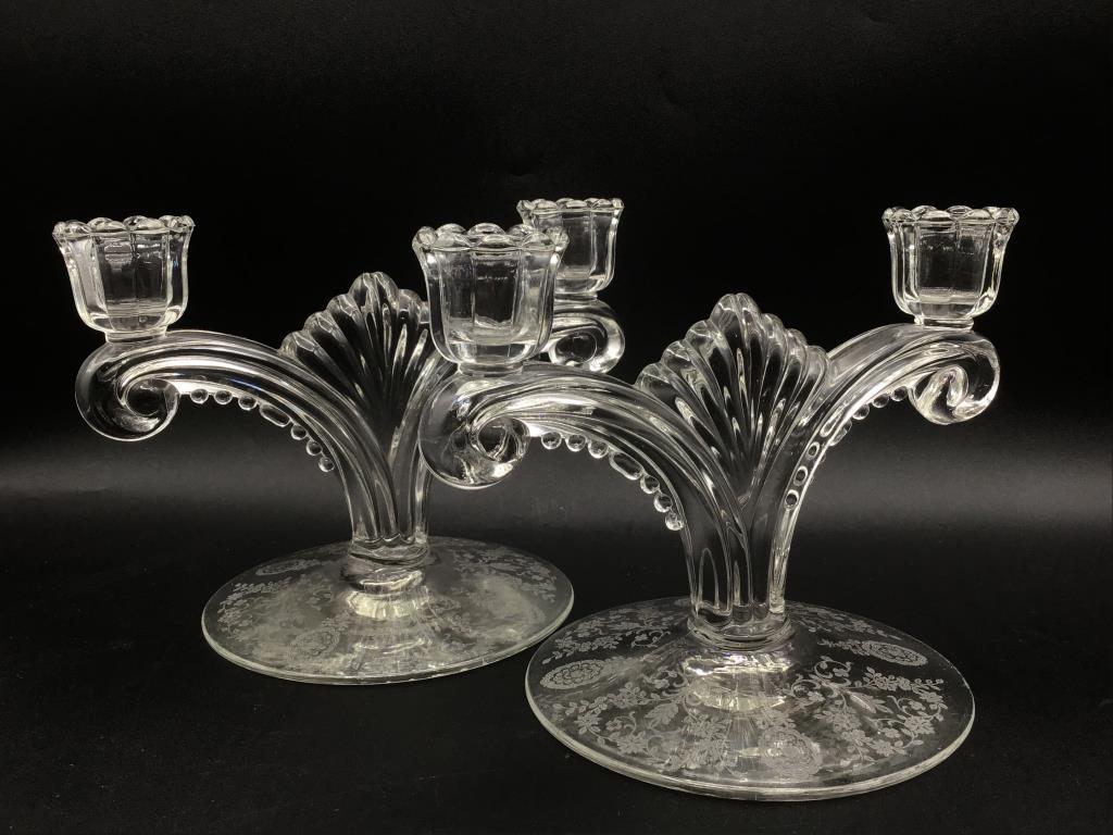Lot of 4 Glassware Pieces Including Lead