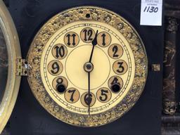 Antique Keywind New Haven Mantle Clock