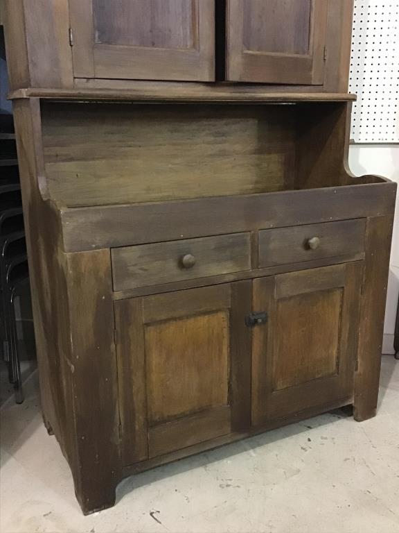 Lg. Primitive Step Back/Dry Sink  Design Cabinet