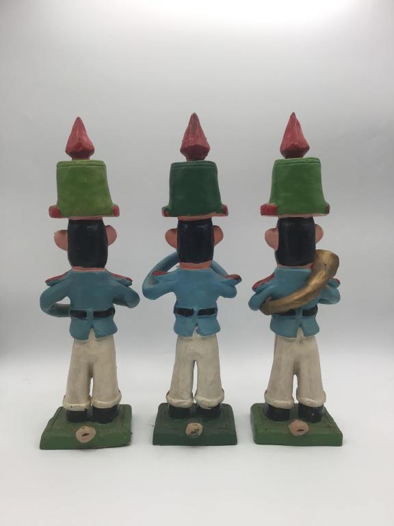 Lot of 3 Unknown Clay Type  Figures Playing