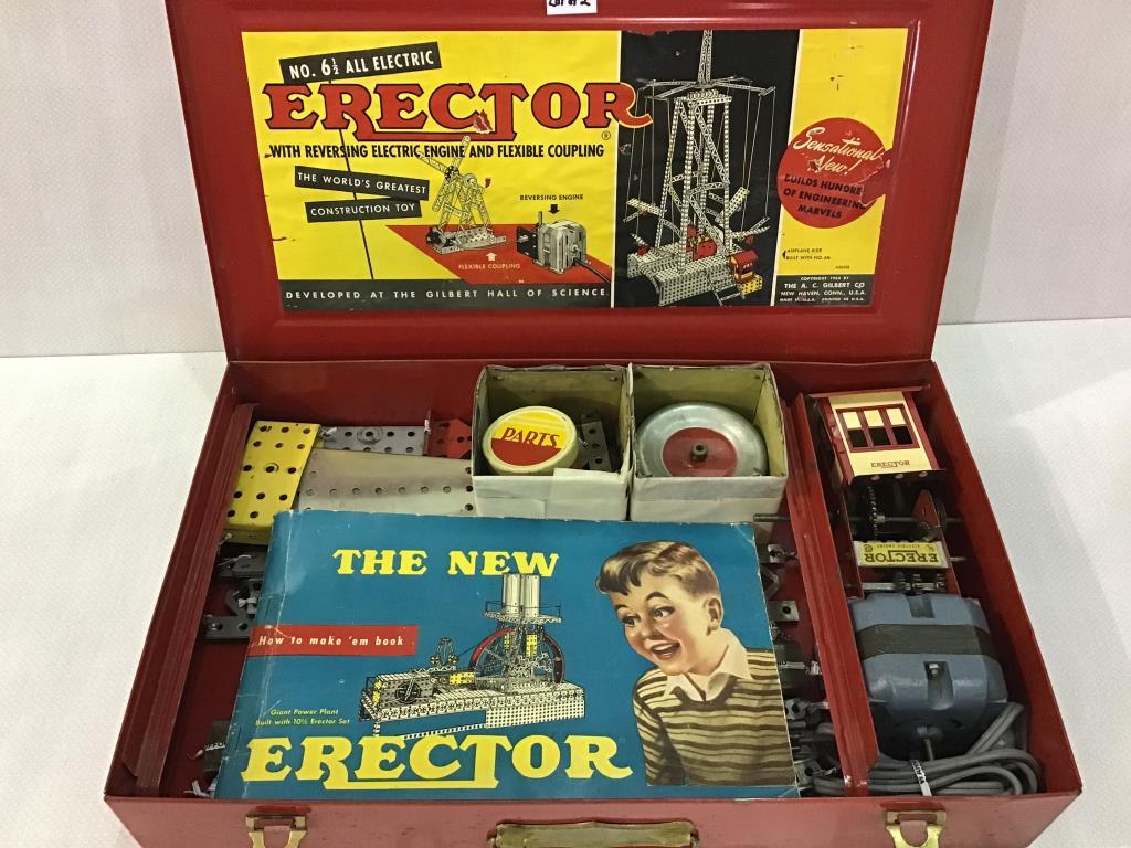 Lot of 2 Erector Sets Including Gilbert 1954
