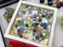 Collection of Marbles Including Sm. Bag of
