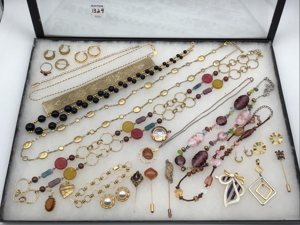 Collection of Ladies Gold Costume Jewelry