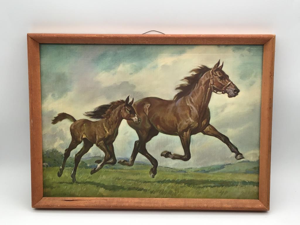 Lot of 9 Framed Animal Prints Including 2-Horses