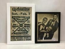 Lot of 2 Framed Adv. Pieces Including