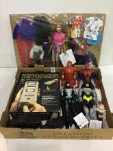 Group of Toys Including Batman & Spiderman