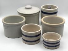 Lot of 6 Various Size Stoneware Pieces-