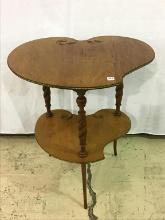 Unusual Heart Shape Lamp Table w/