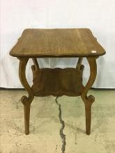 Antique Square Lamp Table w/ Lower