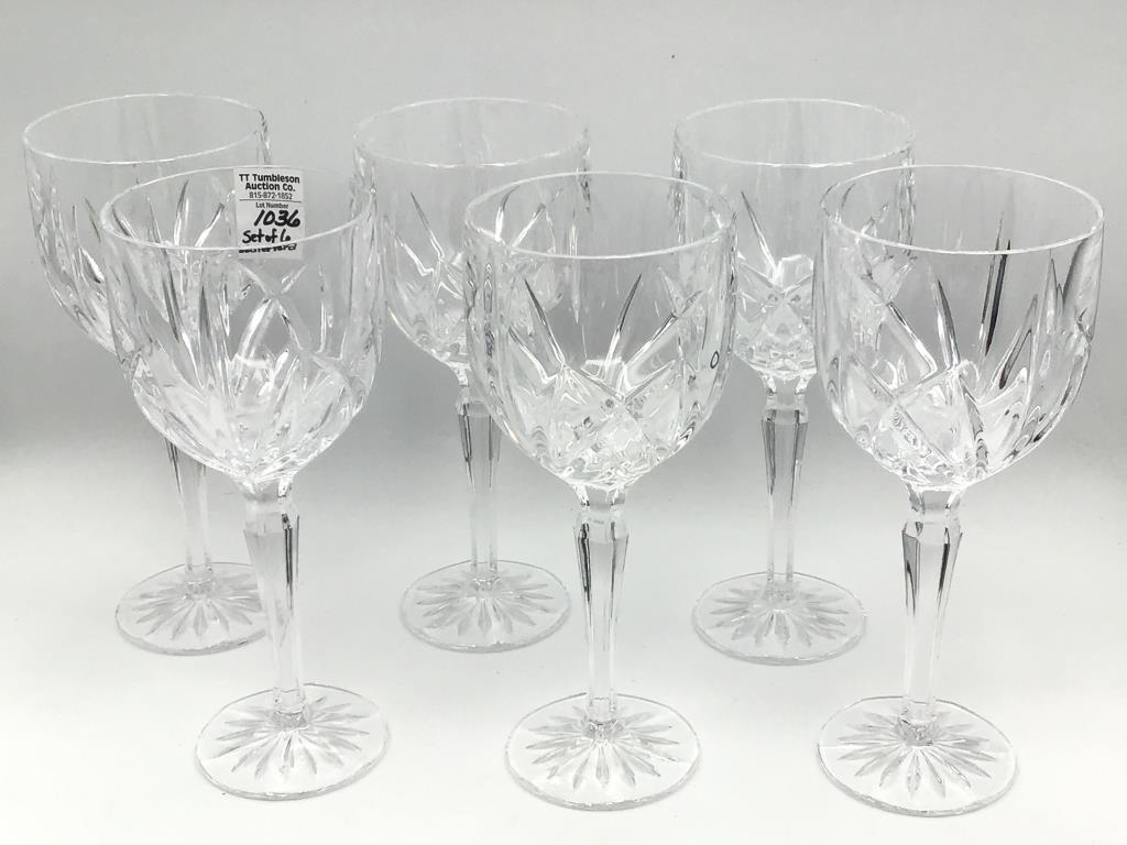 Set of 6 Matching Waterford Goblets