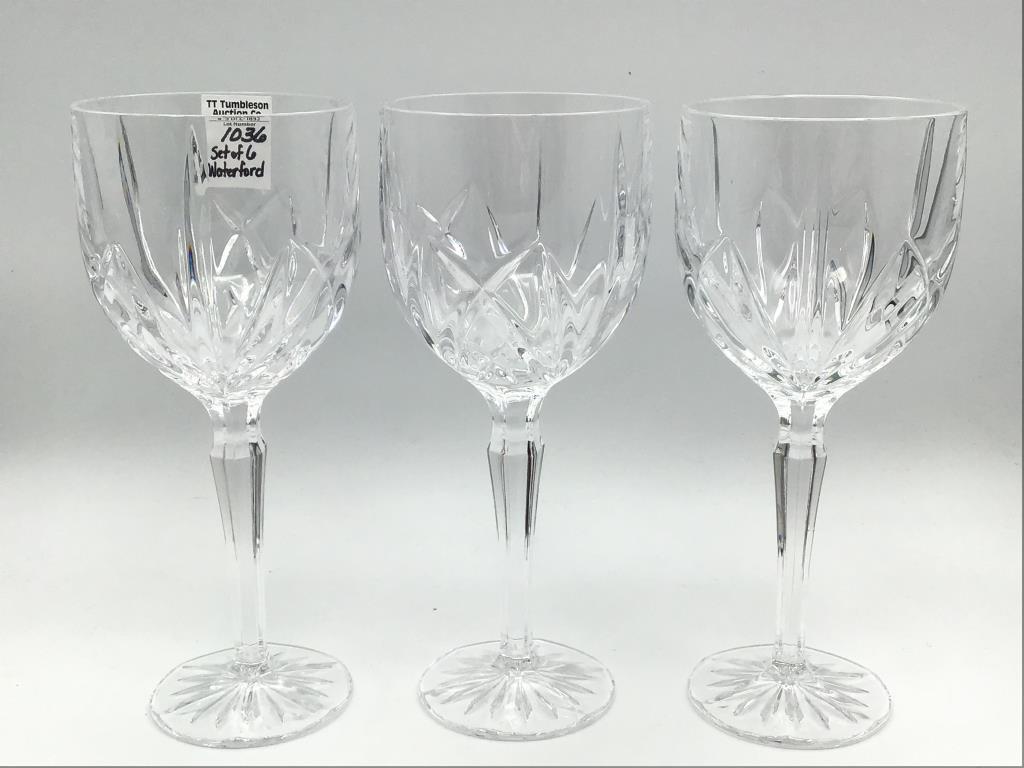 Set of 6 Matching Waterford Goblets