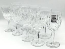 Set of 9 Matching Waterford Crystal 7 Inch Tall